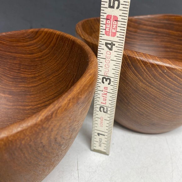 Good Wood Genuine Teak Made in Thailand Salad Serving Bowl Set Utensils 5 Piece - Picture 10 of 17